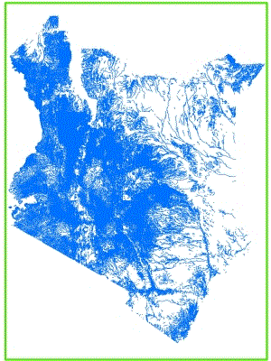 Rivers in Kenya Shapefile