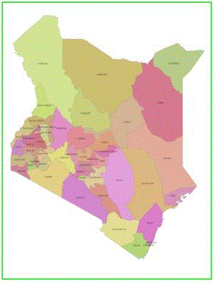 Map of Kenya Counties